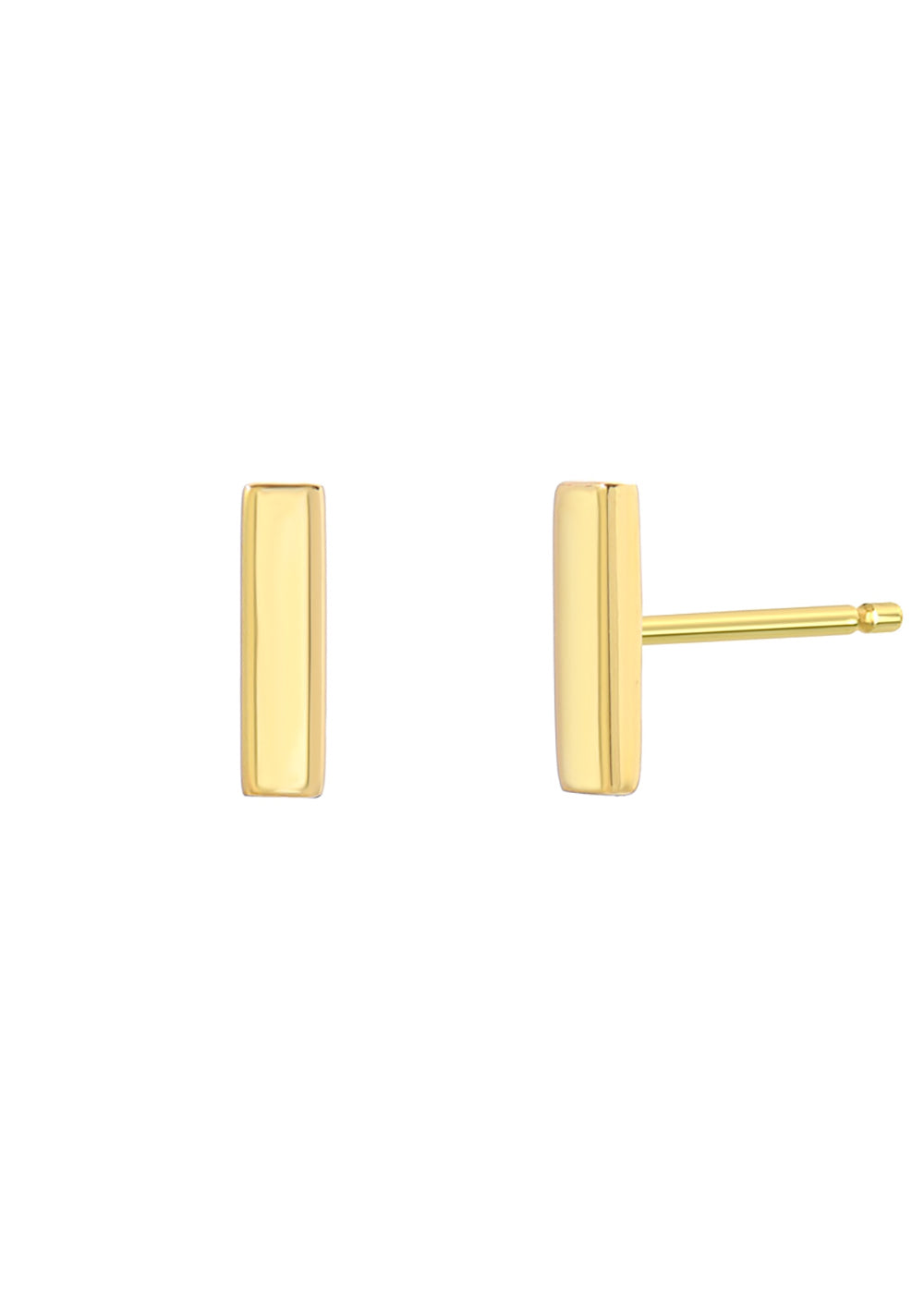 Luna and Fin - 14K Bar Earring in Yellow Gold